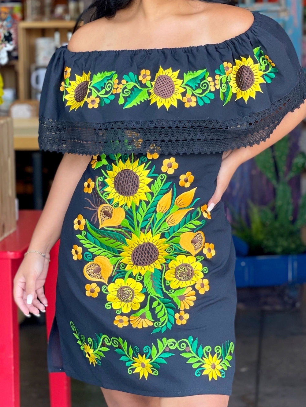 Mexican Sunflower Dress - Picture 2 of 3
